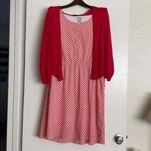 VALENTINE’s heart dress & shrug 2 for 1 price!